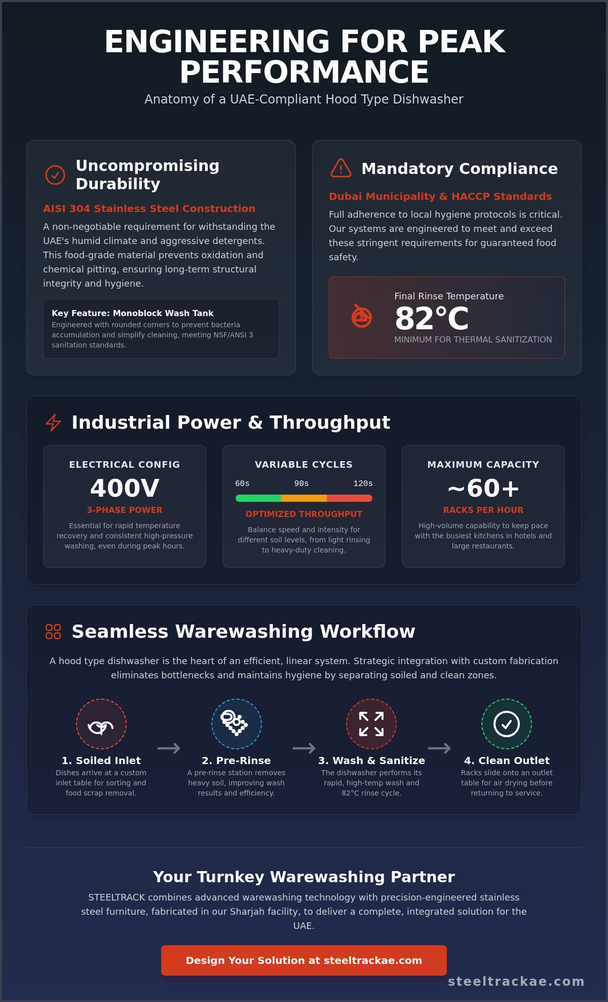 Hood Type Dishwasher UAE: High-Volume Warewashing Solutions for Industrial Kitchens