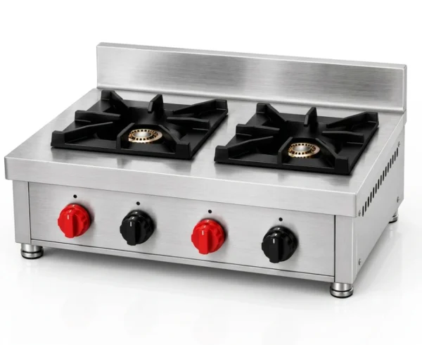 2 Burner Tabletop Cooking Range Wide