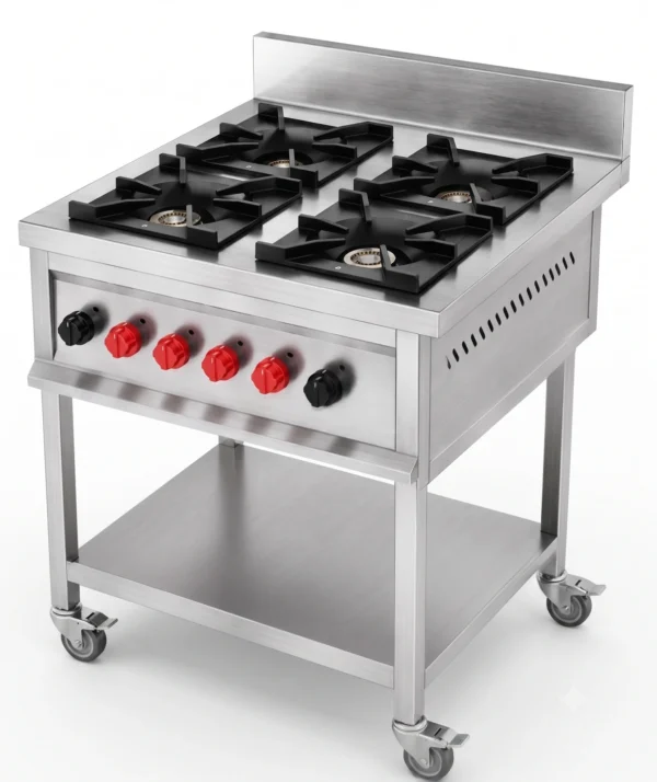 4 Burner Cooking Range with Stand
