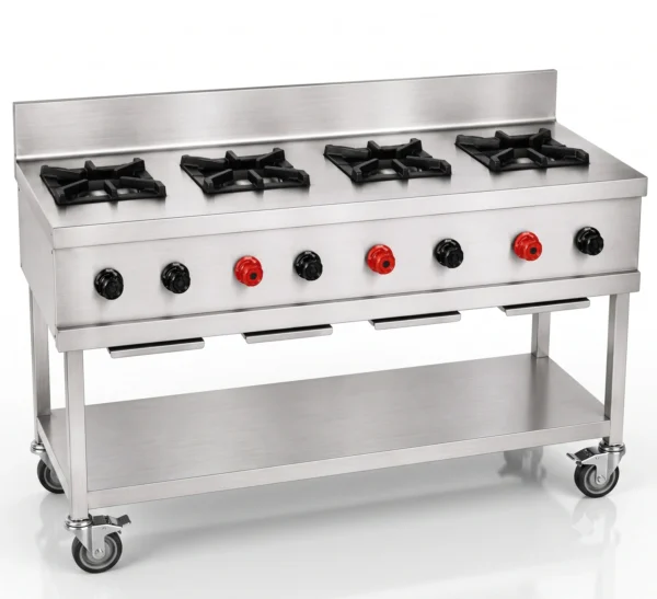 4 Burner Indian Cooking Range