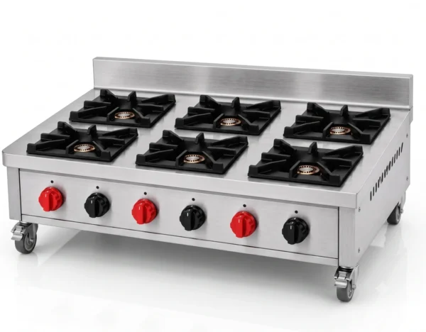 6 Burner Tabletop Cooking Range