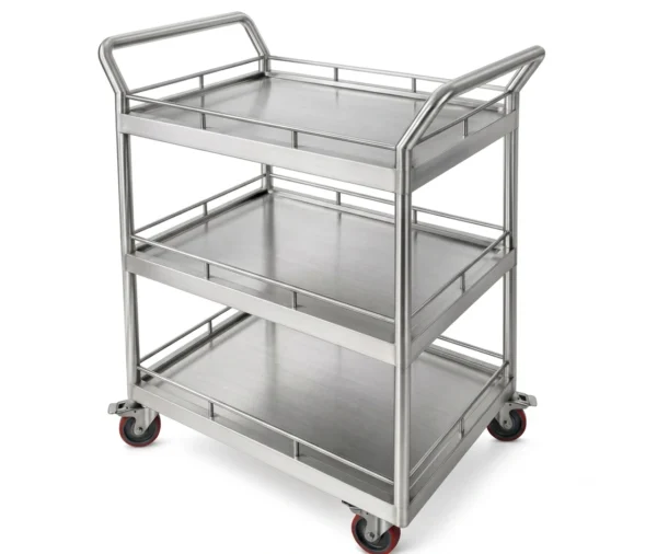 Bakery Trolley 3 Level Shelf with Side Guard