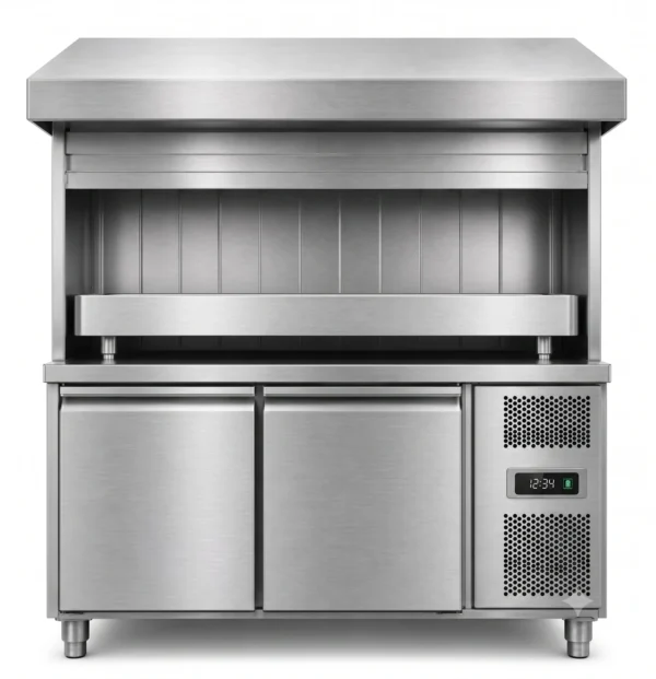 Charcoal BBQ with 2 Door Under Counter Chiller