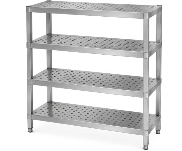 Perforated Floor Stand Storage Shelf