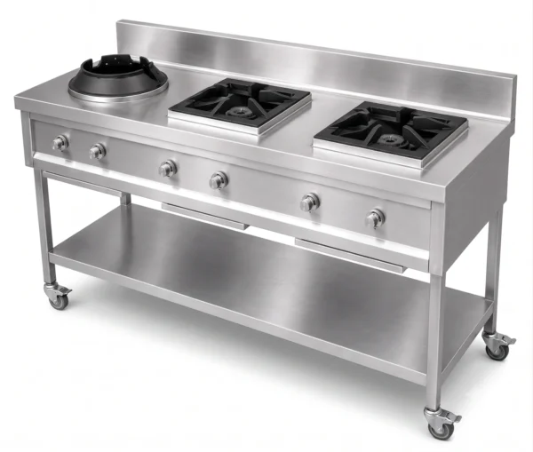Single Chinese Double Indian Burners Wok Range