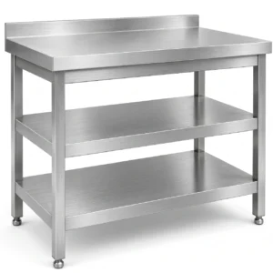 Table with Two Level Under Shelf