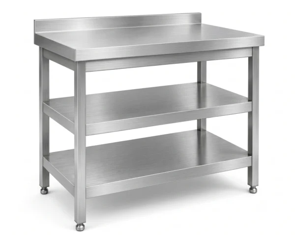 Table with Two Level Under Shelf